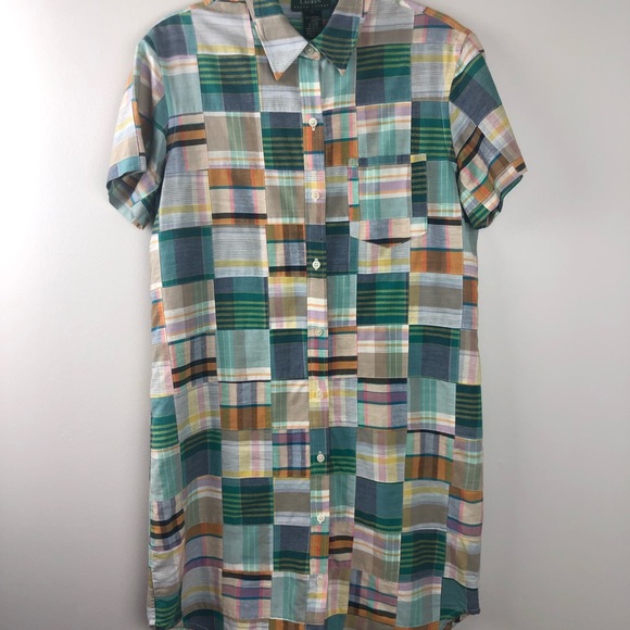 Lauren Ralph Lauren Dresses & Skirts - LAUREN RALPH LAUREN Multicolor Plaid Shift Dress L
